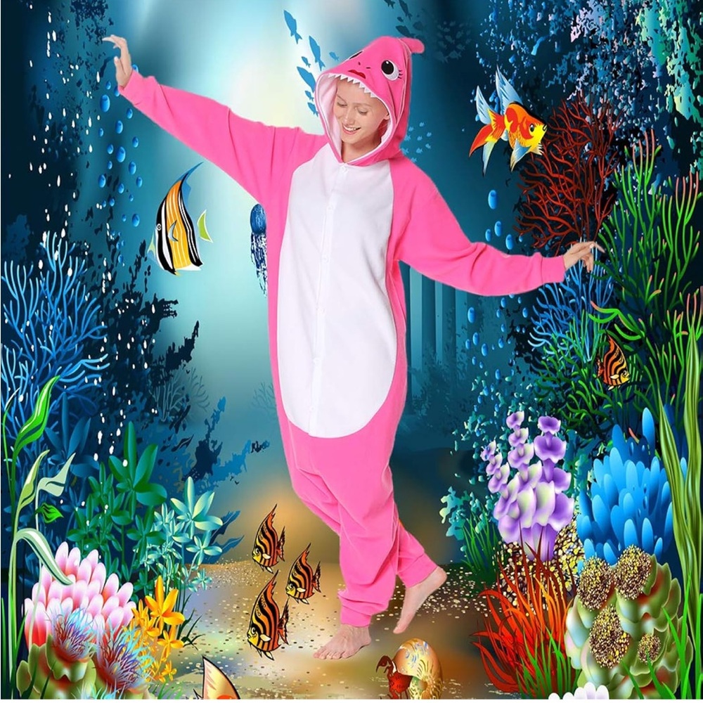 Pink Shark Onesie for Women - Picture 6 of 9